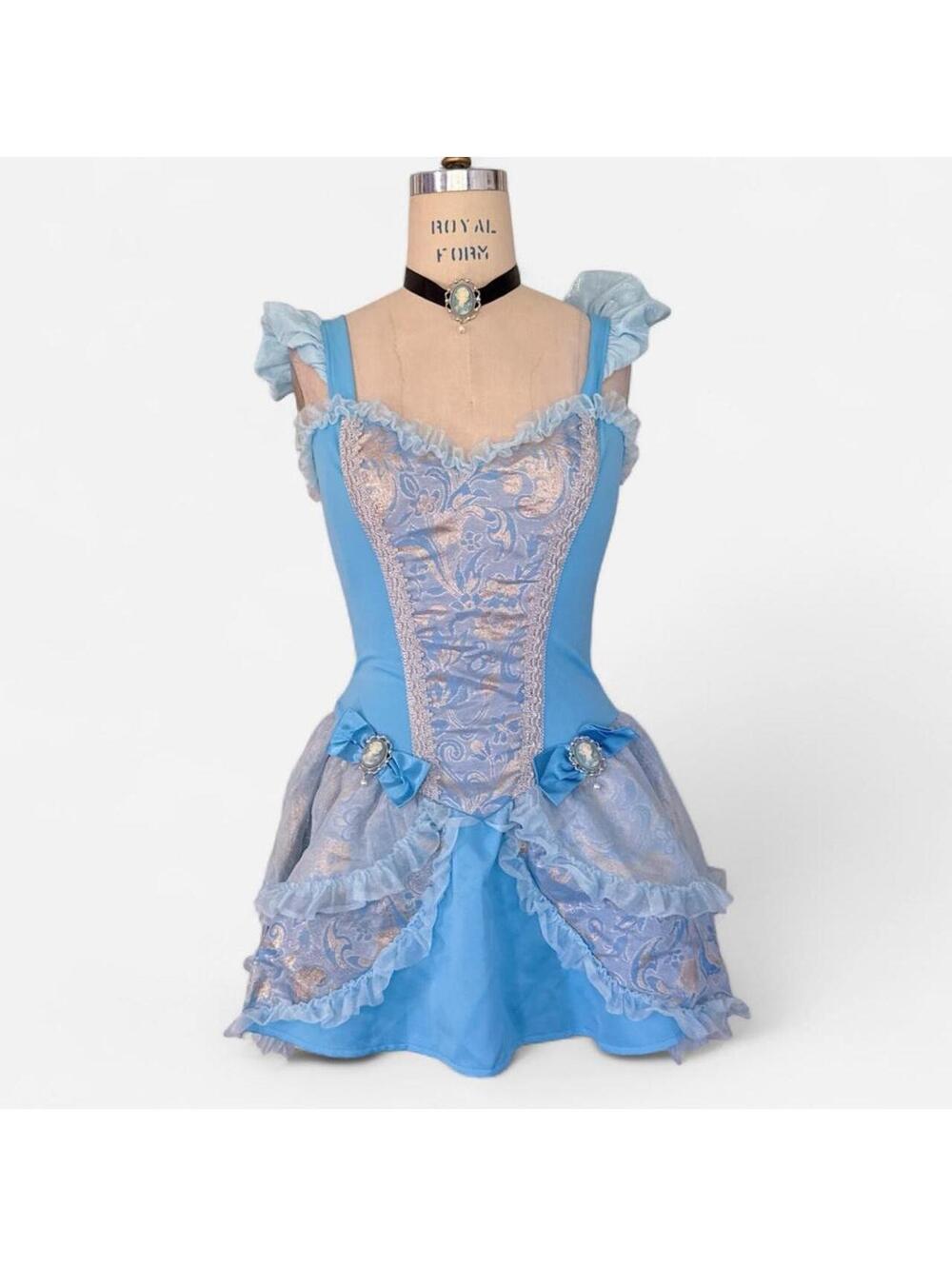 Leg Avenue Y2K Blue Fairytale Princess Cinderella Ruffle Sexy Halloween Costume